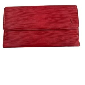 Louis Vuitton Red Epi Long Wallet - Pre Owned Condition